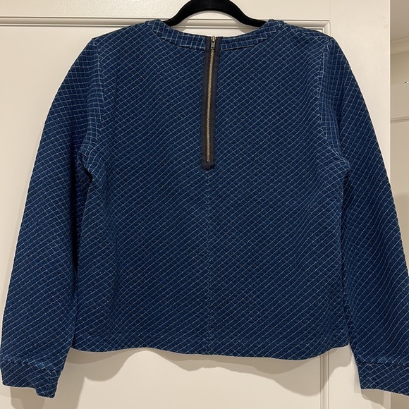 Blue JCrew Cropped Sweater - Picture 3 of 3